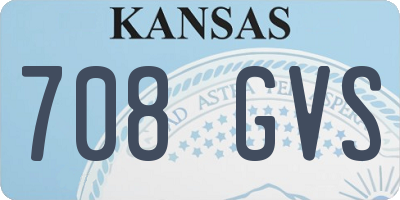 KS license plate 708GVS