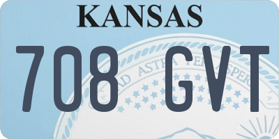KS license plate 708GVT