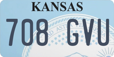 KS license plate 708GVU