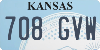 KS license plate 708GVW