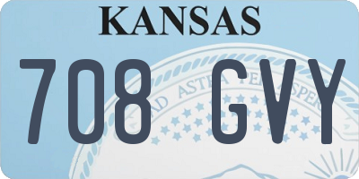 KS license plate 708GVY