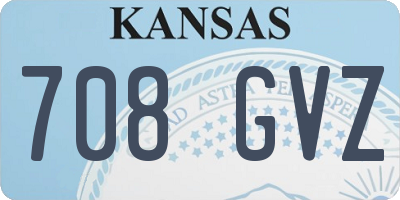 KS license plate 708GVZ