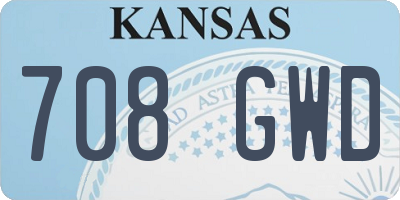KS license plate 708GWD