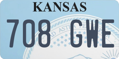 KS license plate 708GWE