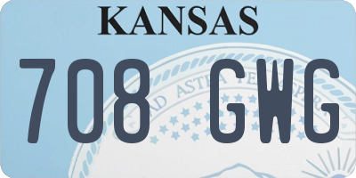 KS license plate 708GWG