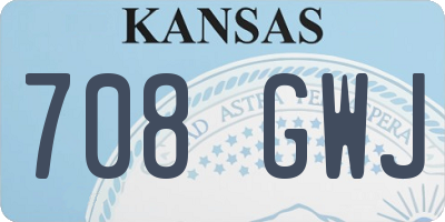 KS license plate 708GWJ