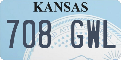 KS license plate 708GWL