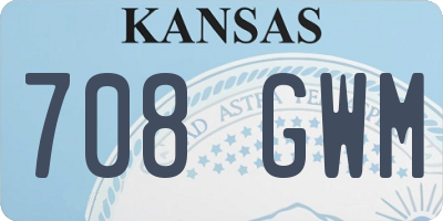 KS license plate 708GWM