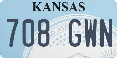 KS license plate 708GWN