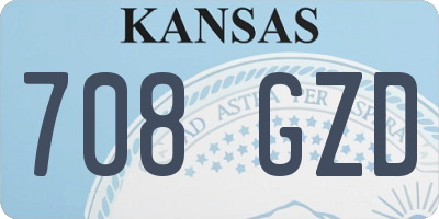 KS license plate 708GZD