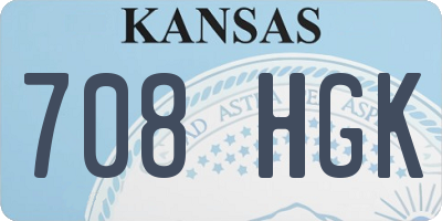 KS license plate 708HGK