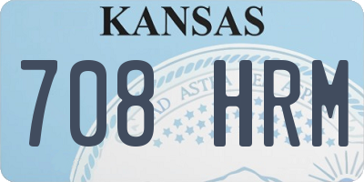 KS license plate 708HRM