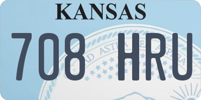 KS license plate 708HRU