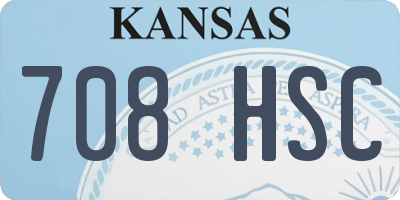 KS license plate 708HSC