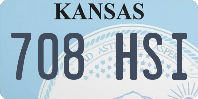 KS license plate 708HSI
