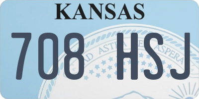 KS license plate 708HSJ