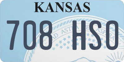 KS license plate 708HSO