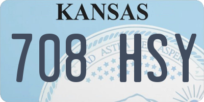 KS license plate 708HSY