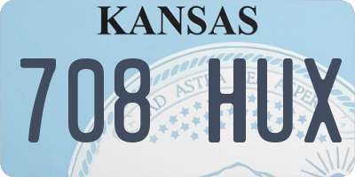 KS license plate 708HUX