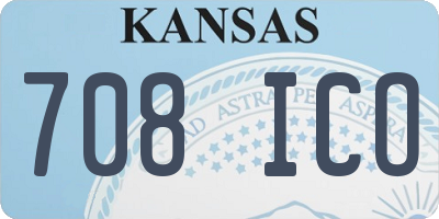 KS license plate 708ICO