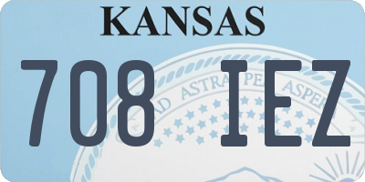 KS license plate 708IEZ