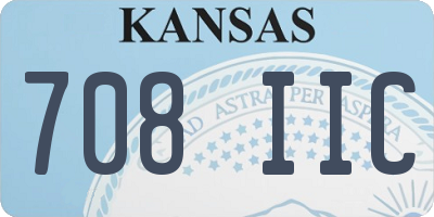 KS license plate 708IIC