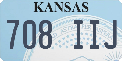KS license plate 708IIJ