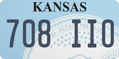 KS license plate 708IIO