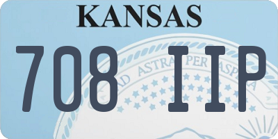 KS license plate 708IIP