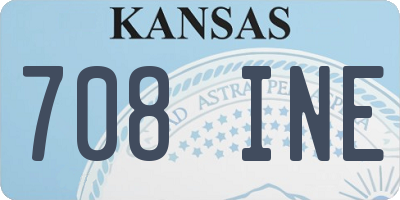 KS license plate 708INE