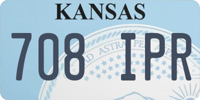KS license plate 708IPR