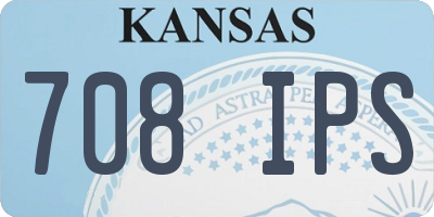 KS license plate 708IPS