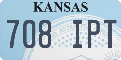 KS license plate 708IPT
