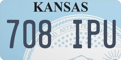KS license plate 708IPU