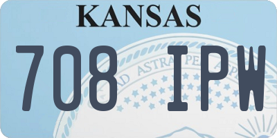 KS license plate 708IPW