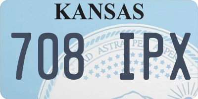 KS license plate 708IPX