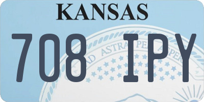 KS license plate 708IPY