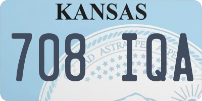 KS license plate 708IQA