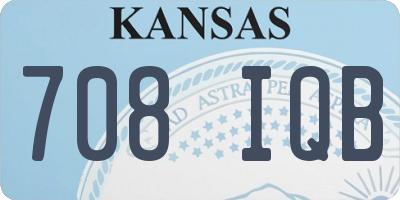 KS license plate 708IQB