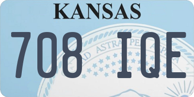 KS license plate 708IQE