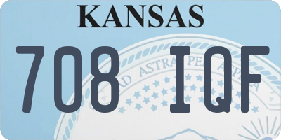 KS license plate 708IQF