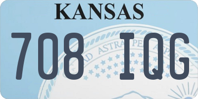 KS license plate 708IQG