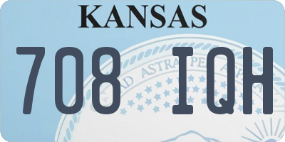 KS license plate 708IQH