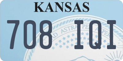 KS license plate 708IQI