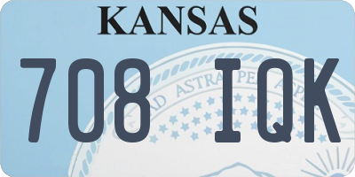 KS license plate 708IQK