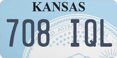 KS license plate 708IQL