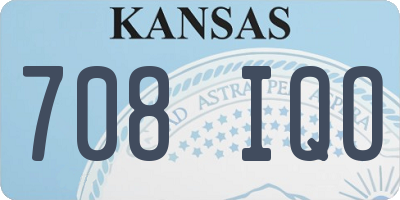KS license plate 708IQO