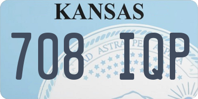 KS license plate 708IQP