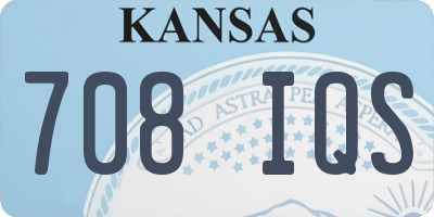 KS license plate 708IQS