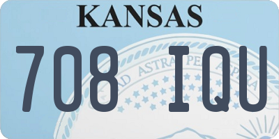 KS license plate 708IQU